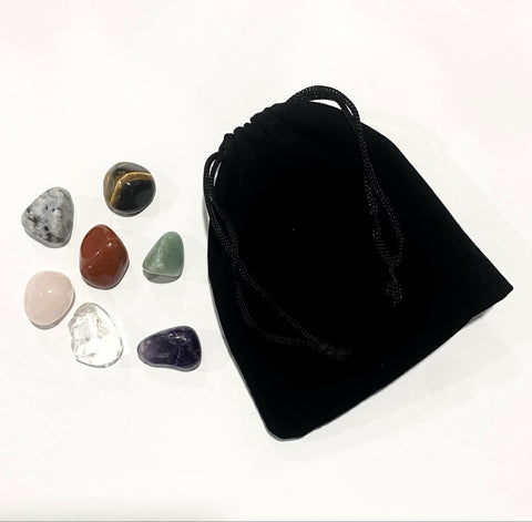 7 Piece Chakra Crystal Set With Bag