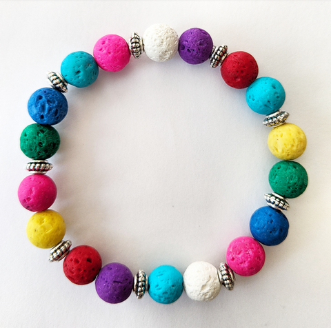 Colorful Rainbow Aromatherapy Bracelet