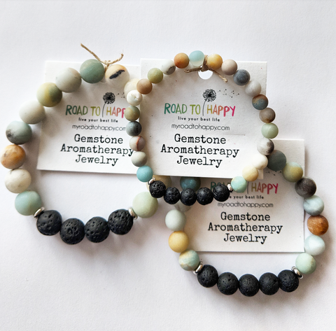 Aromatherapy Bracelet - Amazonite (Matte)