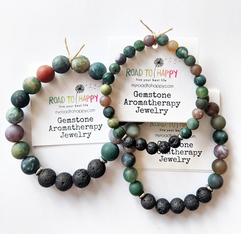 Aromatherapy Bracelet - Fancy Jasper (Matte)