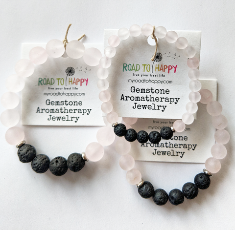 Aromatherapy Bracelet - Rose Quartz (Matte)